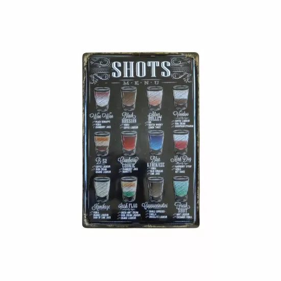 Shot Types Detaylı Metal Plaka