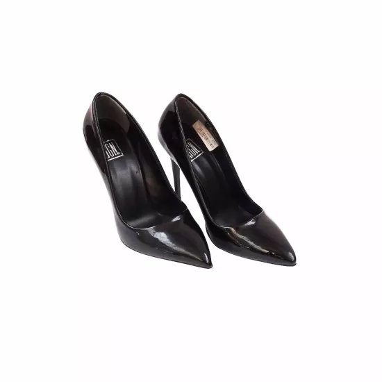 Kadın Siyah Şık Rugan Stiletto