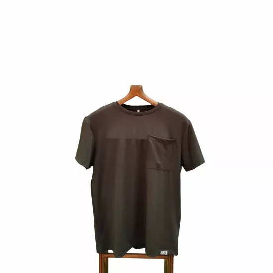 Siyah Cepli Bisiklet Yaka T-Shirt (Rebello)