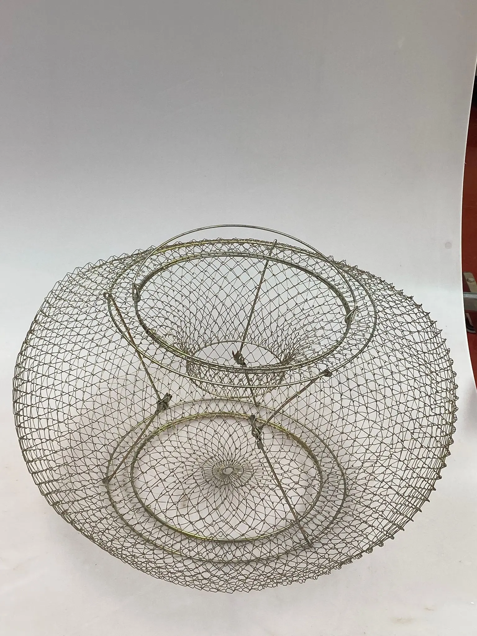 Katlanabilir Tel Balık Sepeti