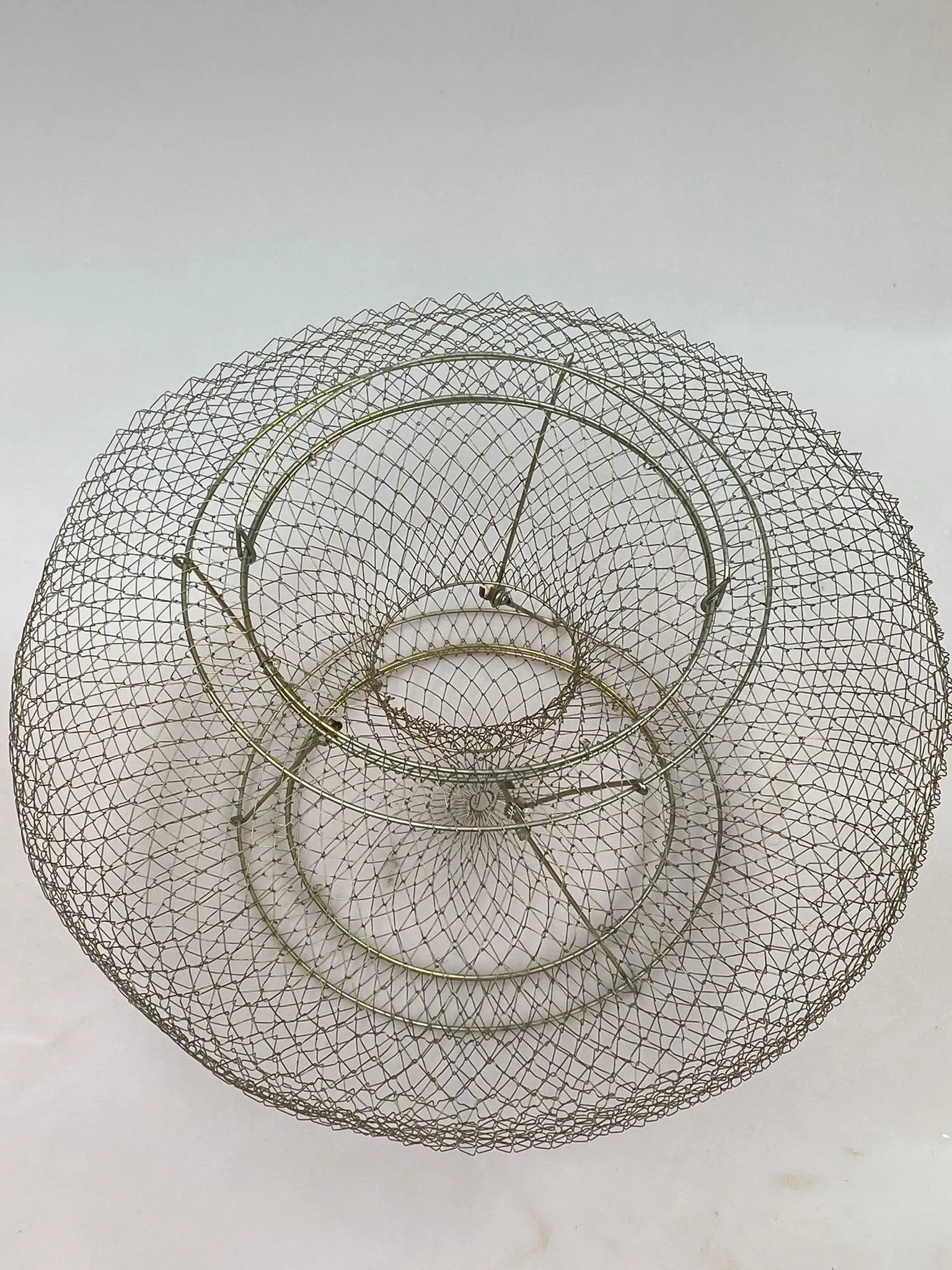 Katlanabilir Tel Balık Sepeti