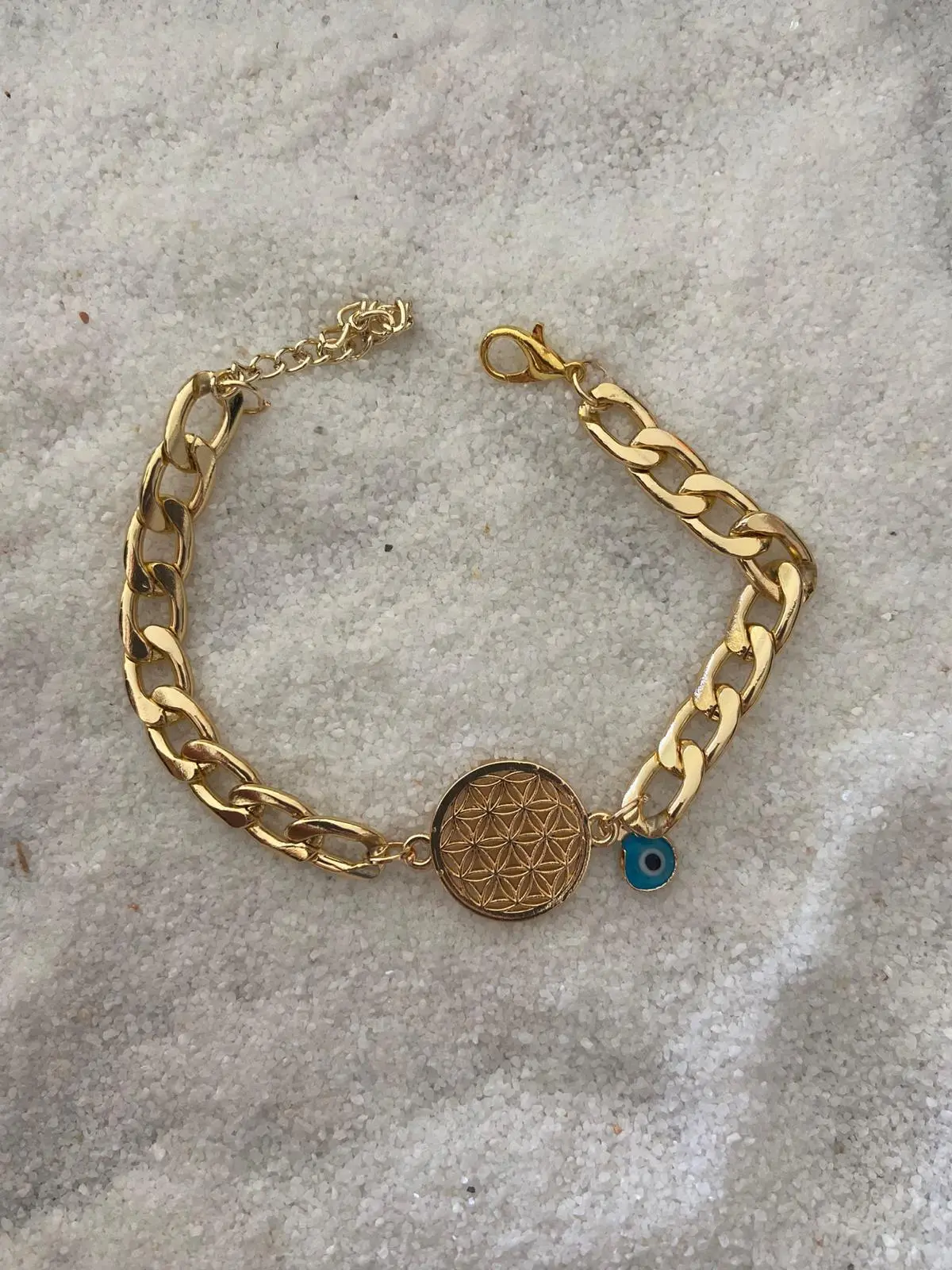 Yaşam Çiçeği Nazar Boncuklu Bileklik